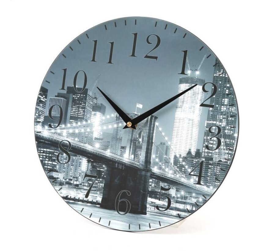 PLATINET WALL CLOCK/CITY