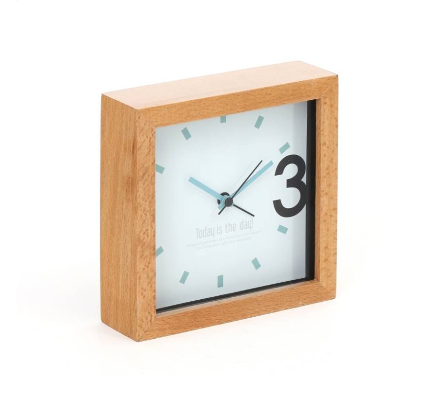 PLATINET HORLOGE/ALARME BOIS APRIL