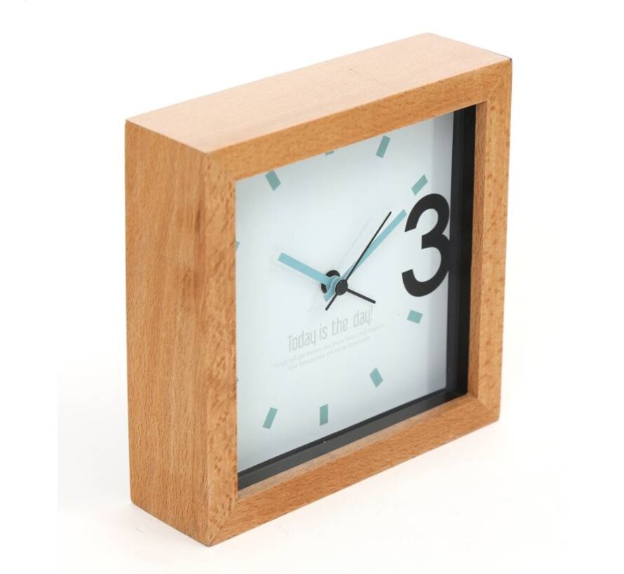 PLATINET HORLOGE/ALARME BOIS APRIL