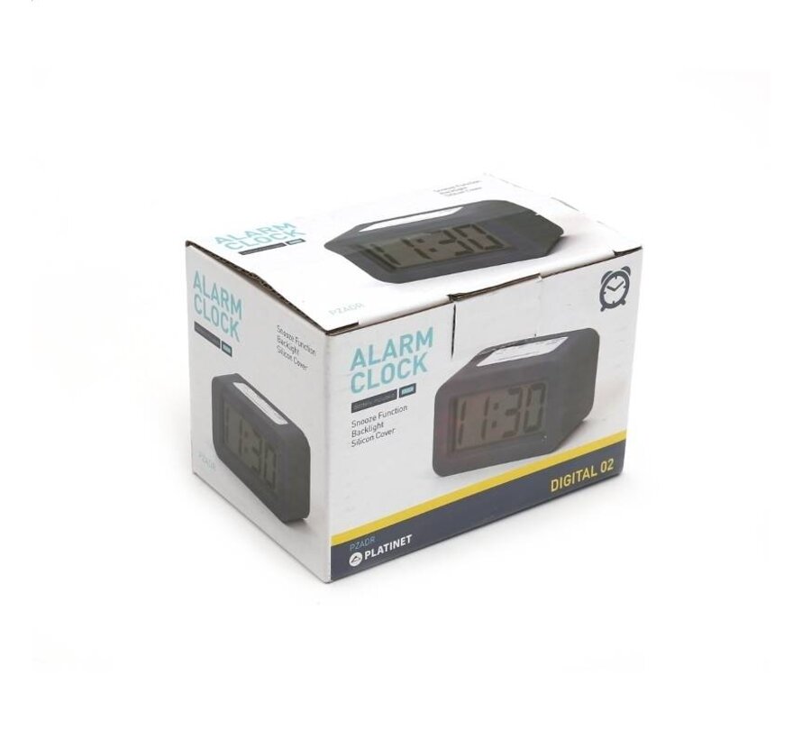 PLATINET ZEGAR ALARM CLOCK DIGITAL/RUBBER COVER