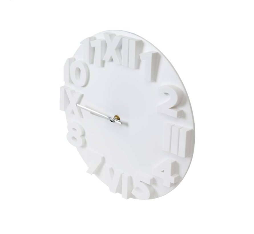 PLATINET MODERN WALL CLOCK/WHITE