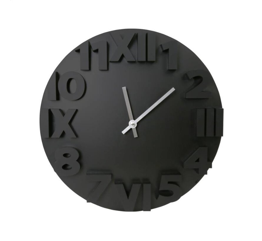 PLATINET MODERN WALL CLOCK/BLACK