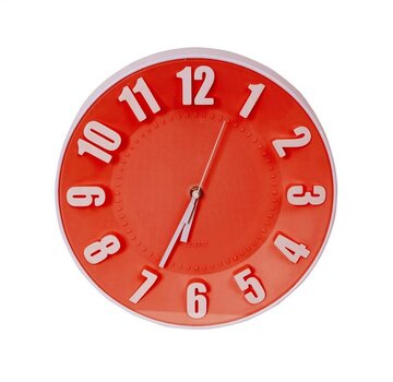 Platinet HORLOGE MURALE PLATINET "TODAY"/ ROUGE