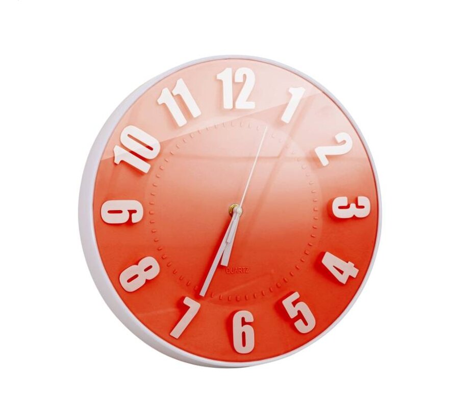 PLATINET TODAY WALL CLOCK/ RED