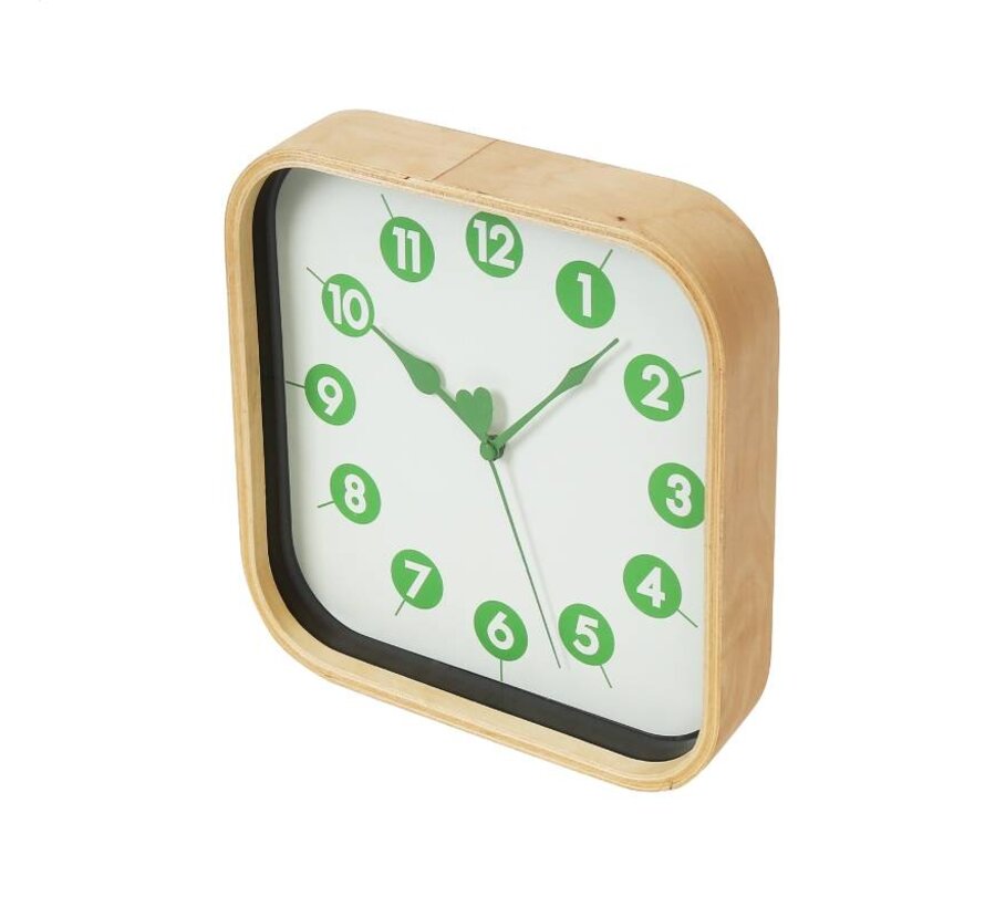 PLATINET MORNING WALL CLOCK/GREEN