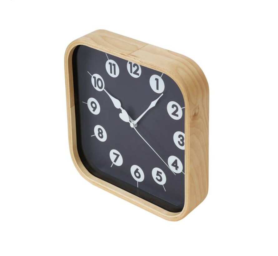 HORLOGE MURALE PLATINET "MORNING" NOIR 42987