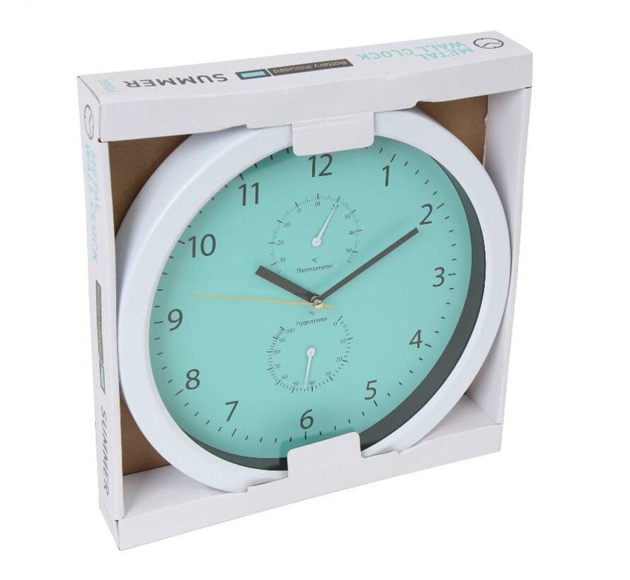 PLATINET WANDUHR SUMMER GRÜN