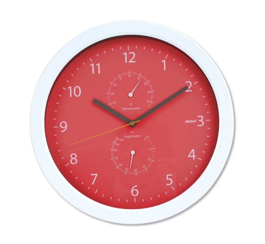 HORLOGE MURALE PLATINET "SUMMER"/ROUGE