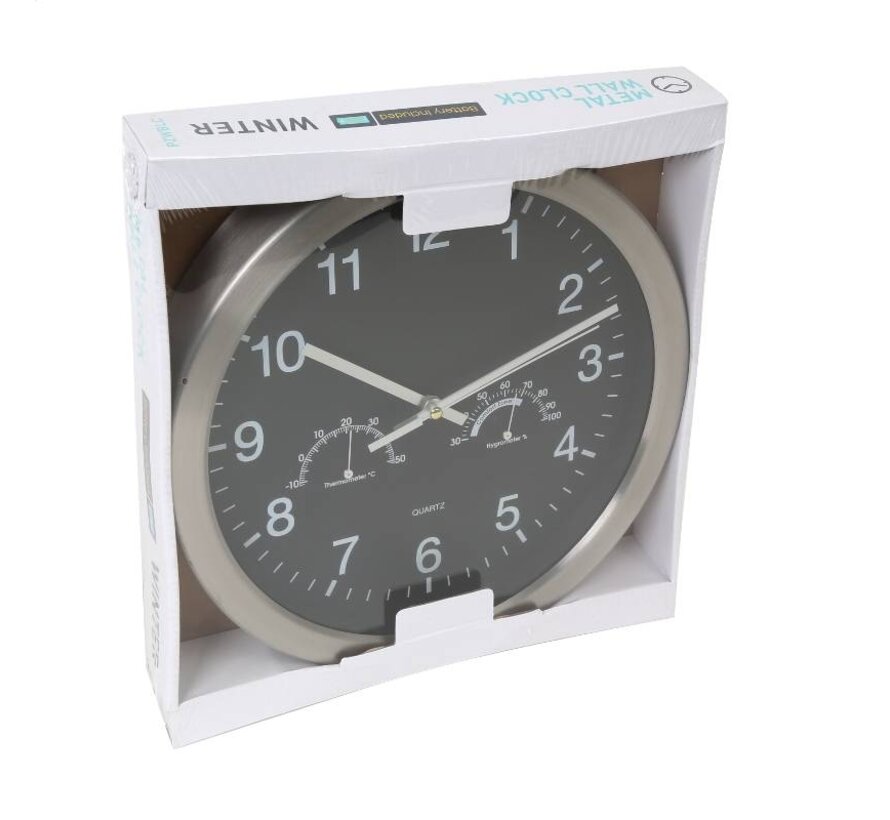 PLATINET ZEGAR WINTER CLOCK BLACK