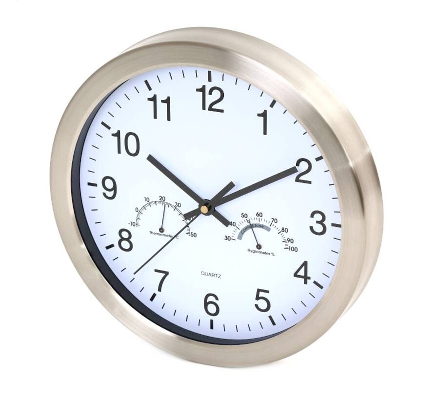 HORLOGE MURALE PLATINET " WINTER"/BLANC