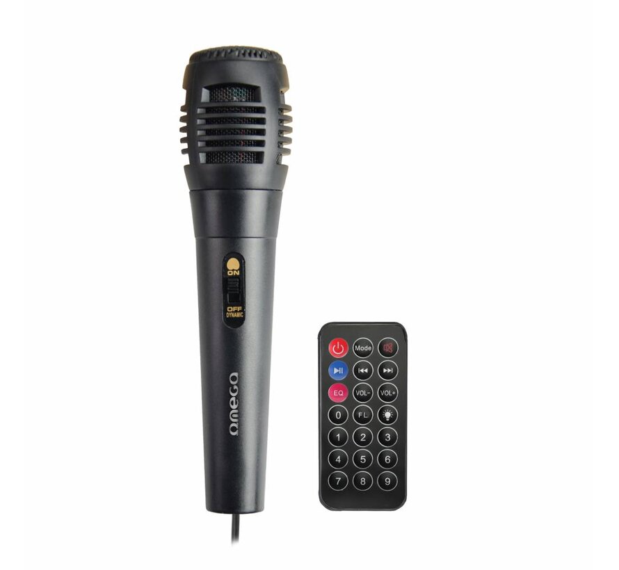 OMEGA SPEAKER OG83 20W DISCO FM BLUETOOTH KARAOKE WITH MICROPHONE [44168]
