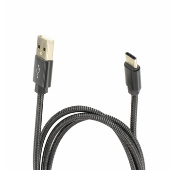 Omega OMEGA METAL TYPE-C TO USB 1.8A 1M BLACK [44216]