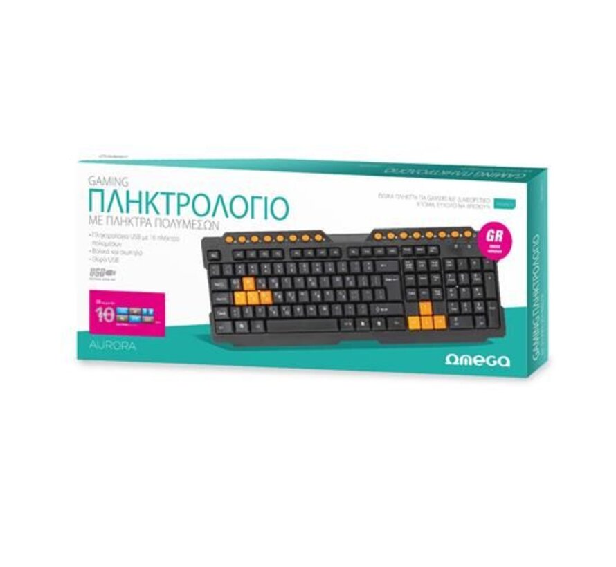 KEYBOARD GR OMEGA OK-26 GREEK VERSION M-DIA USB [44448]