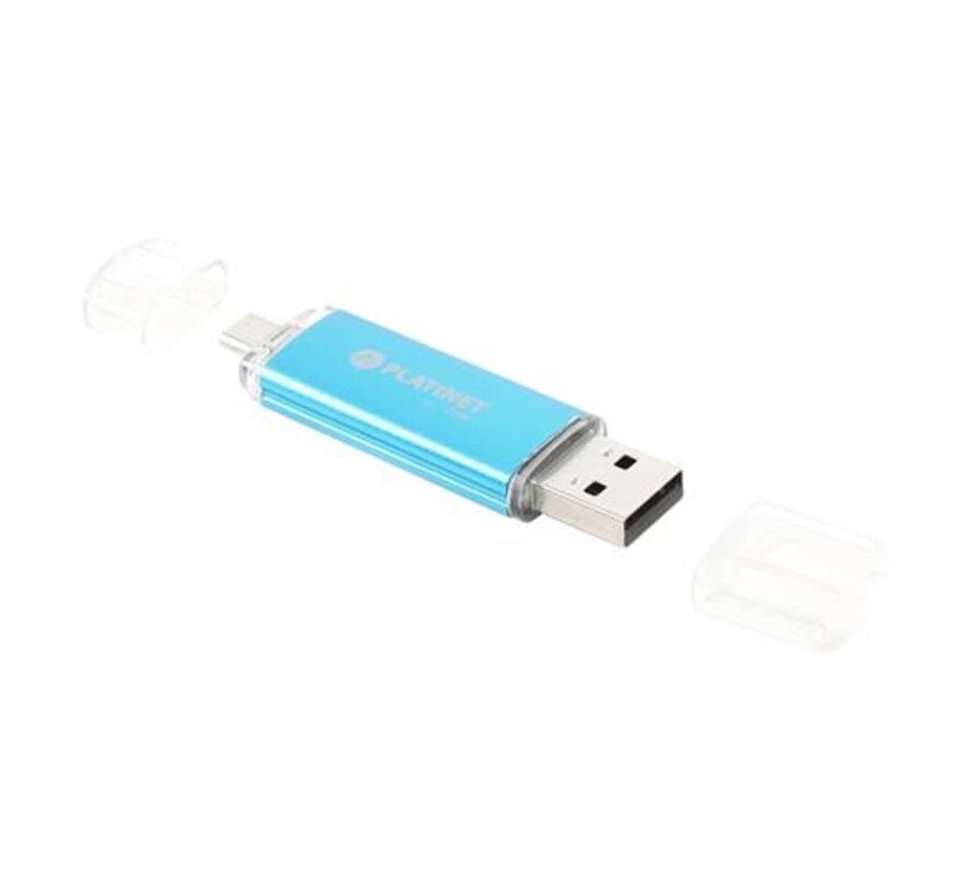 CLE USB 2.0 PLATINET ANDROID AX-Depo 32GO + microUSB POUR TABLETTES - COULEUR BLEUE