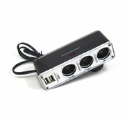 Omega OMEGA TRIPLE CIGAR SOCKET CABLE OUC912 + 2x USB port 2.4A [44687]