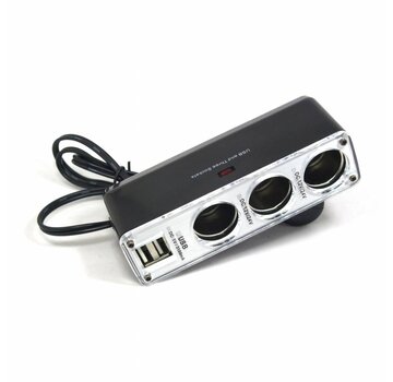 Omega OMEGA TRIPLE CIGAR SOCKET CABLE OUC912 + 2x USB port 2.4A [44687]