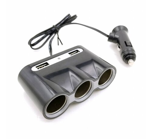 Omega OMEGA TRIPLE CIGAR SOCKET CABLE OUC913 + 2x USB port 2.4A [44688]