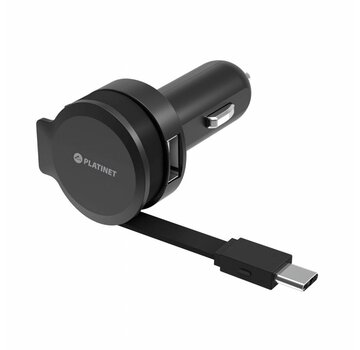 Platinet PLATINET CAR CHARGER ROLLING CABLE 2.4A TYPE-C [44652]