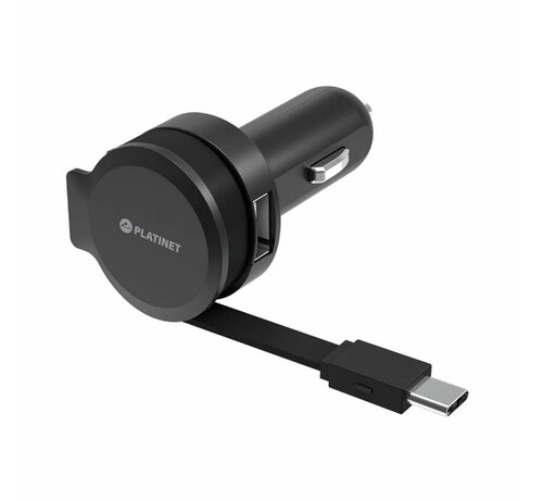 Platinet PLATINET CAR CHARGER ROLLING CABLE 2.4A TYPE-C [44652]