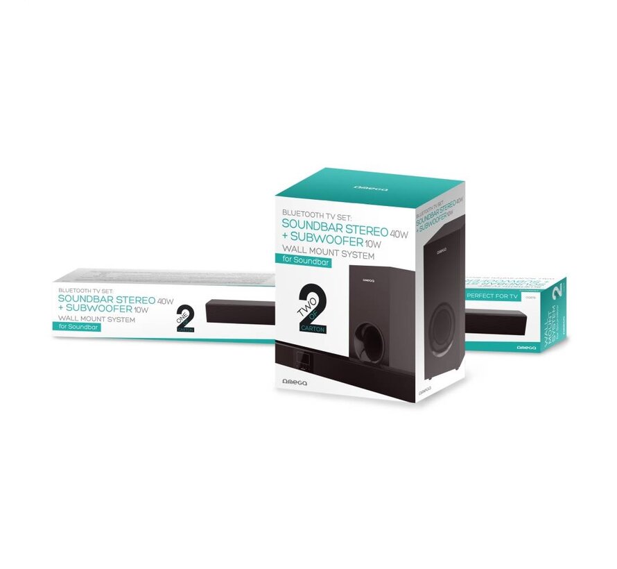 BARRE DE SON OMEGA OG87 + CAISSON DE BASSE 50W BLUETOOTH V2.1 NOIR [44166]