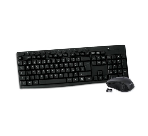 Omega KEYBOARD IT + MOUSE OMEGA OKM071B M-MEDIA W-LESS SET 2.4GHZ BLACK [44442]