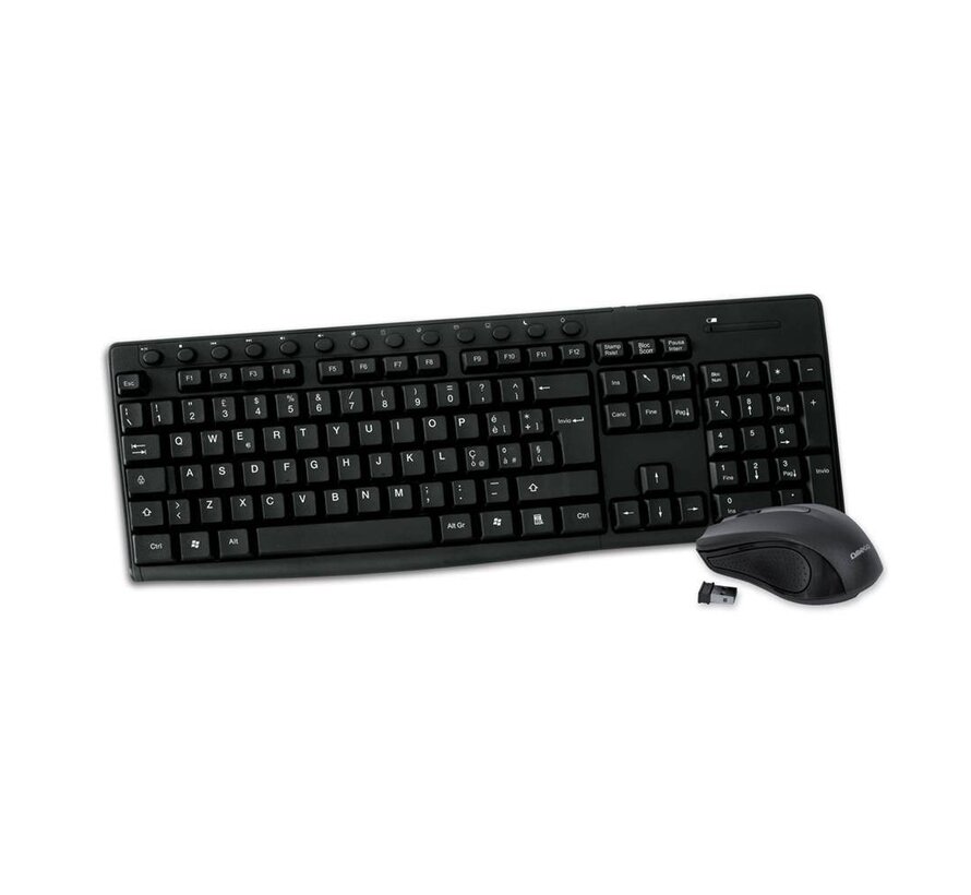 KEYBOARD IT + MOUSE OMEGA OKM071B M-MEDIA W-LESS SET 2.4GHZ BLACK [44442]