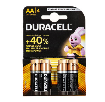 Duracell DURACELL BATTERIE ALKALINE BASIC LR6 / AA 4BP Blister * 4