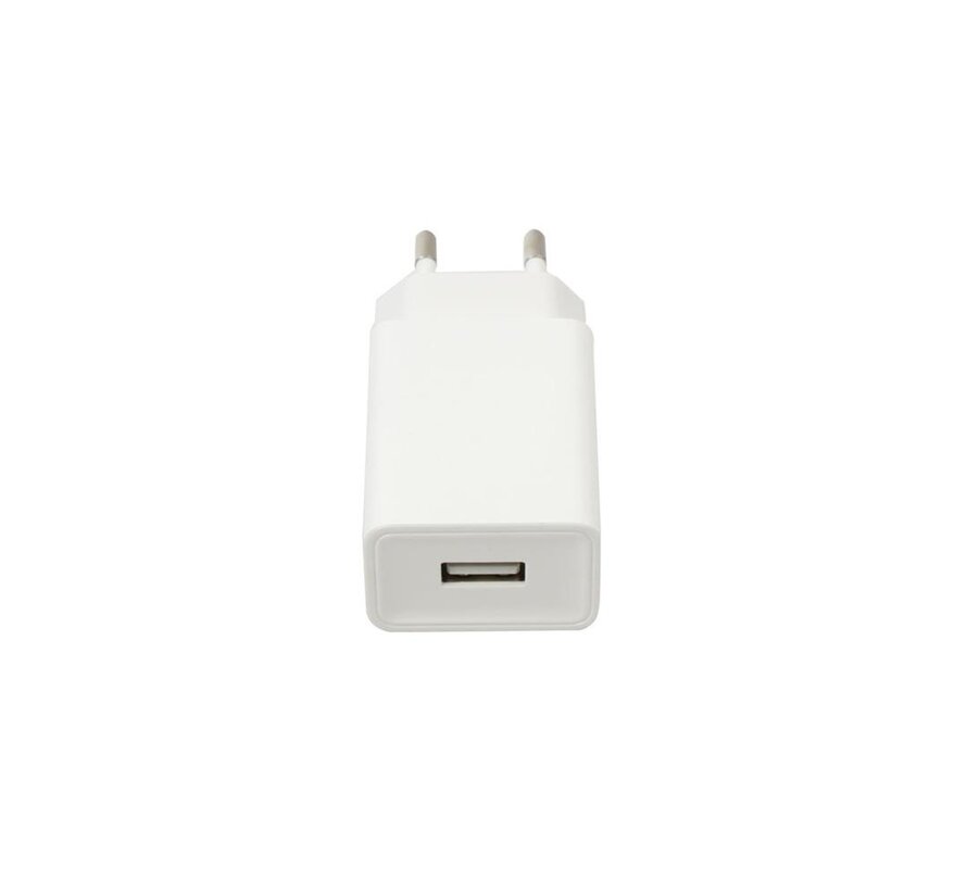 CHARGEUR MURAL PLATINET 1xUSB 2A BLANC [44753]