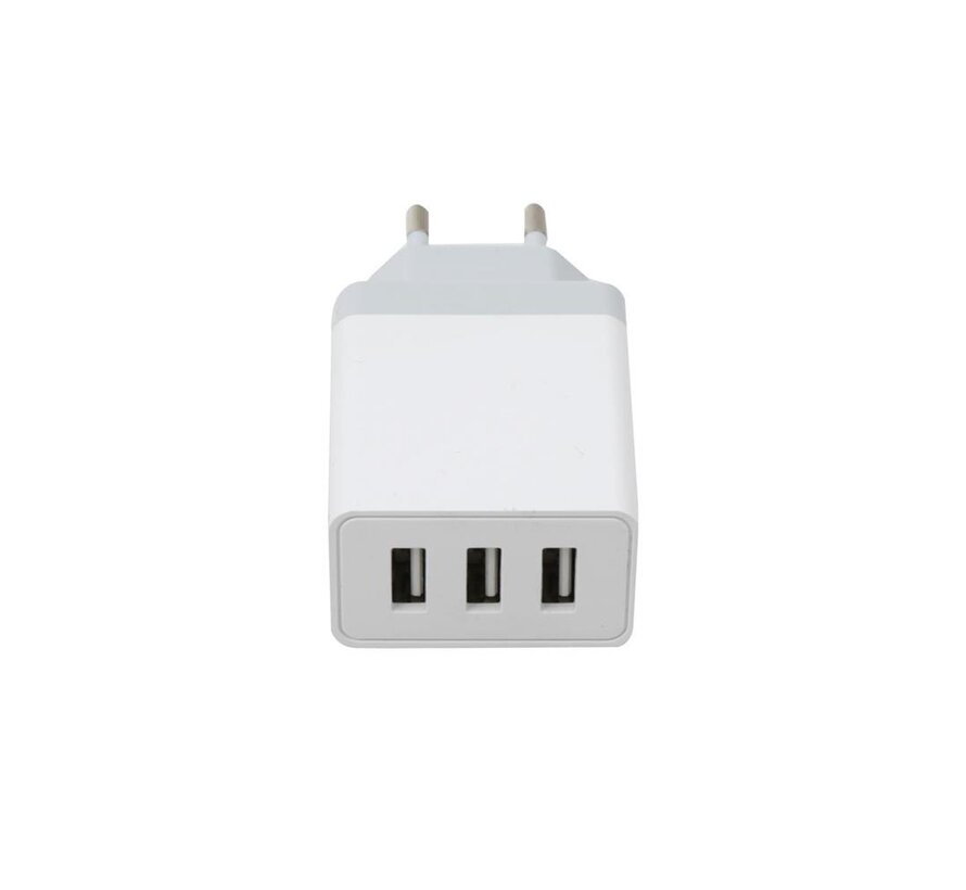 PLATINET WALL CHARGER 3xUSB 3A WHITE