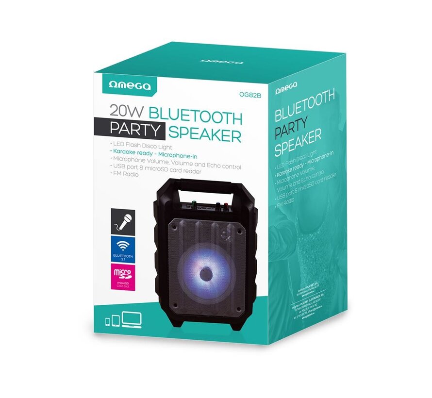 OMEGA SPEAKER OG82 PARTY 20W BLUETOOTH V2.1 [44165]