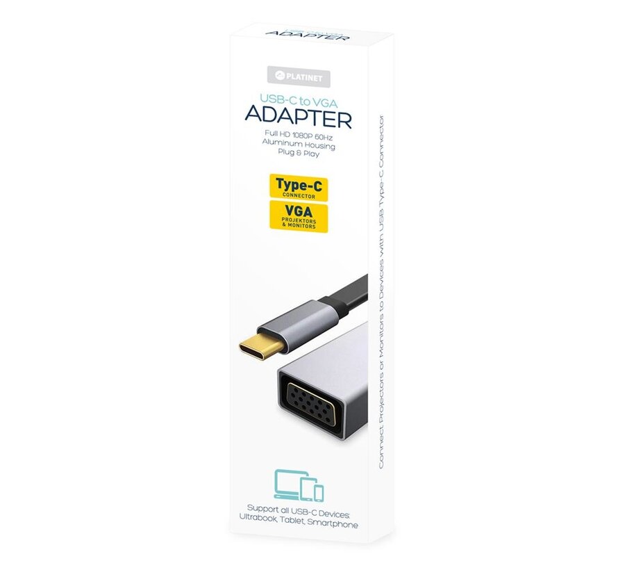 ADAPTATEUR PLATINET MULTIMEDIA Type-C vers VGA 1080 60Hz