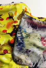 BIKINI TOP BANDEAU + PANT WITH STRING -  print lemon garden flower & collage