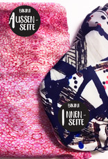 BIKINI TOP BANDEAU + PANT HIGH WAIST -  print pnkfish  &  graffiti