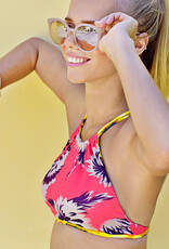 BIKINI TANK TOP  -  Muster  Orange flower  &   Lemon flower