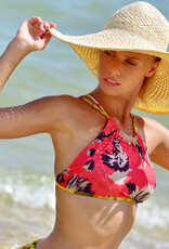 BIKINI TANK TOP  -  Muster  Orange flower  &   Lemon flower