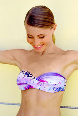 BANDEAU TOP  -  twisted & padded  - Print collage