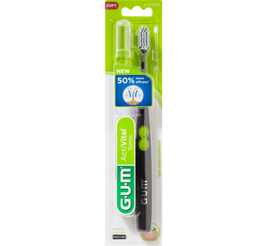 GUM Activital Sonic Elektrische Tandenborstel - Zwart