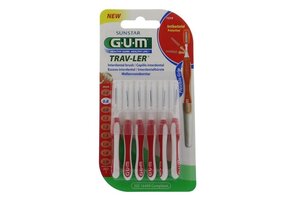 GUM Trav-ler Ragers 0.8mm Rood - 6 stuks