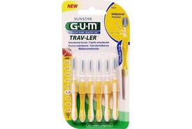 GUM Trav-ler Ragers 1.3mm Geel - 6 stuks