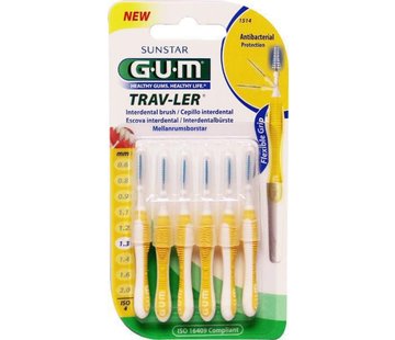 GUM GUM Trav-ler Ragers 1.3mm Geel - 6 stuks