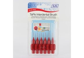 Tepe Interdentale Rager Origineel-0.5 Mm, Rood (Blister 6 Stuks) - 3 Stuks - Voordeelverpakking