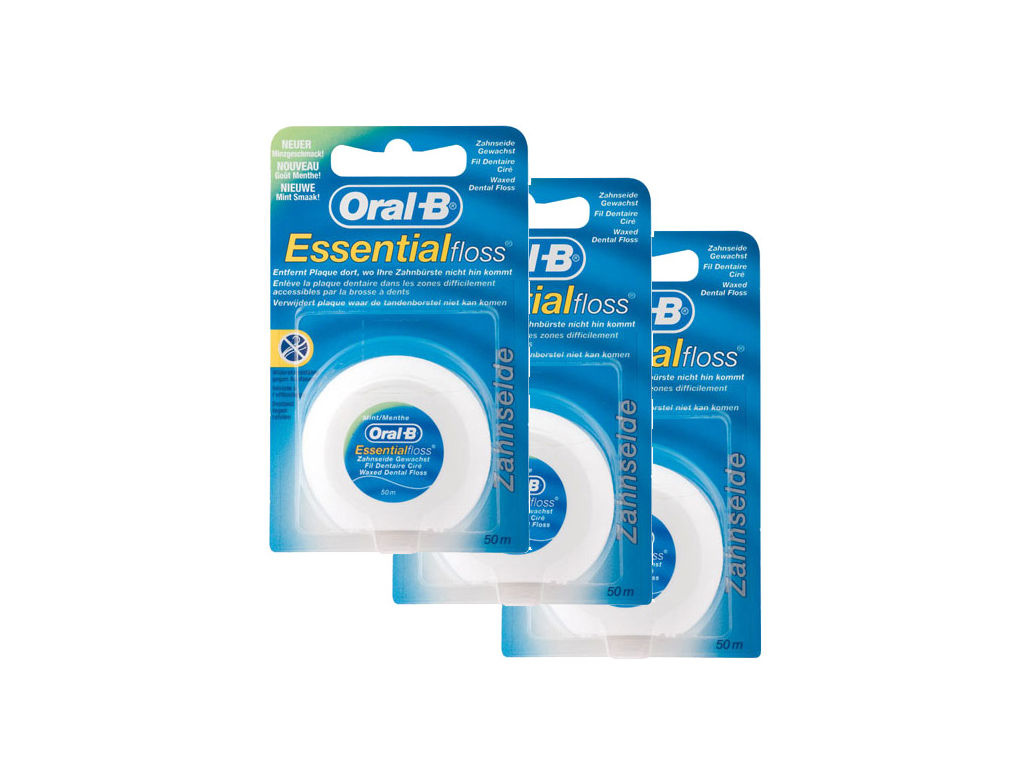 Oral-B Essential Floss Mint - 3 Stuks - Voordeelverpakking
