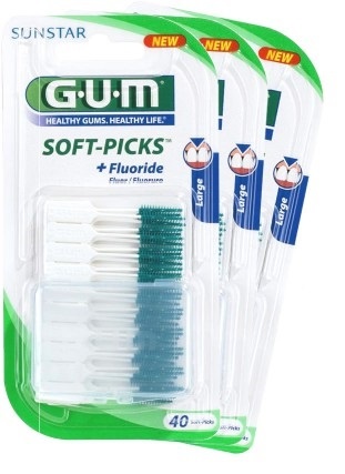 GUM Soft Picks Original Large – 3 x 40 stuks – Voordeelverpakking