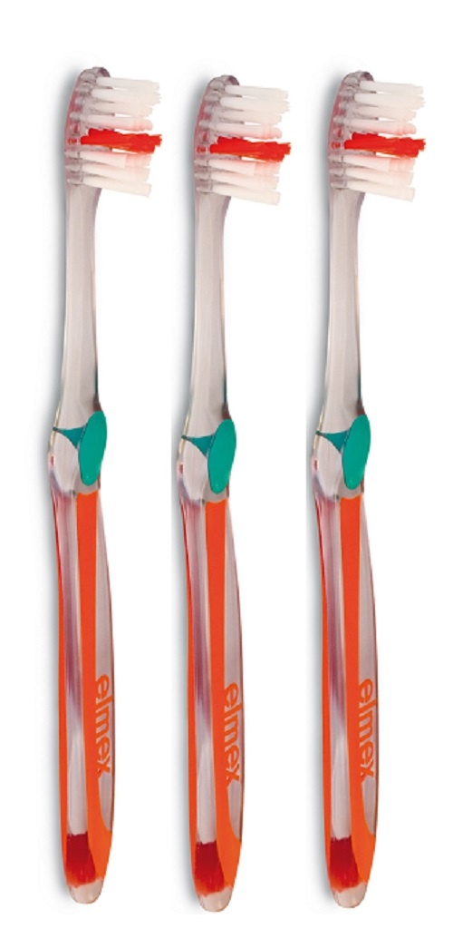Elmex Anti Caries Medium - 3 Stuks - Tandenborstel - Voordeelverpakking