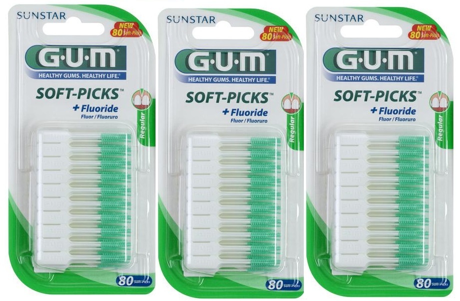 Gum Soft Picks Regular - 3 X 80 Stuks - Ragers - Voordeelverpakking