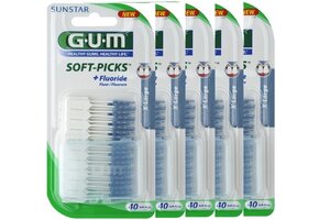 Gum Soft Picks X-Large - 5 X 40 Stuks - Ragers - Voordeelverpakking