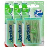 Jordan Double Ended Tandenstokers Regular 3x 100 Stuks - Voordeelverpakking