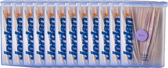 Jordan Dun 2-Zijdig - 12X 100 St - Tandenstoker - Voordeelverpakking