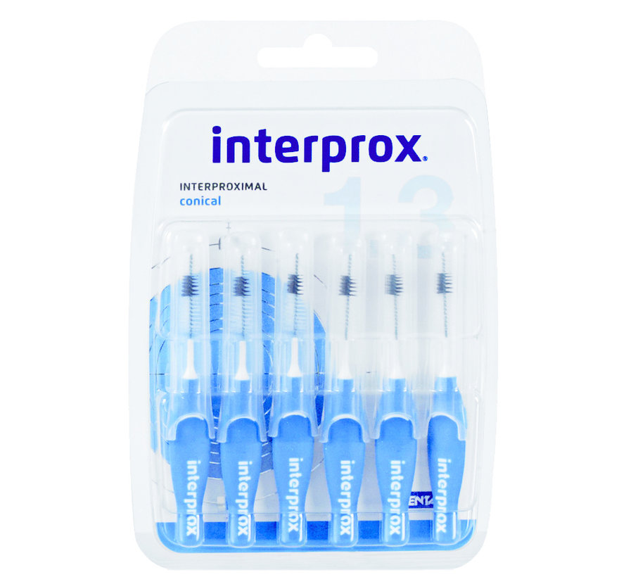 Interprox Premium Conical - 3.5Mm-6,0Mm - Blauw - Ragers - 3 X 6 Stuks - Voordeelverpakking