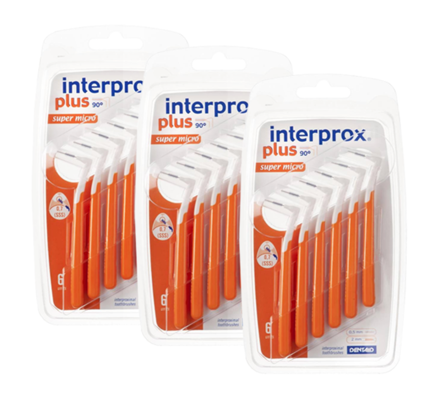Interprox Plus Super Micro 2mm Oranje - 3 x 6 stuks - Voordeelverpakking